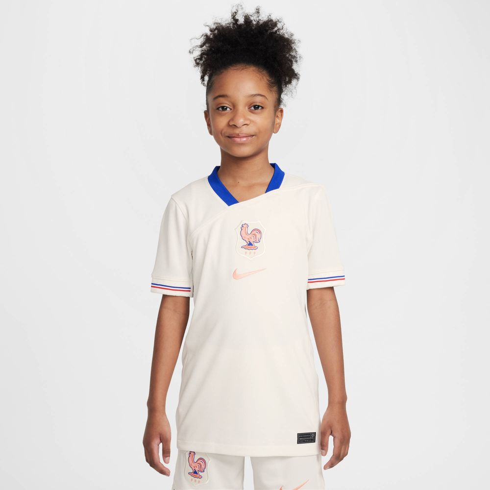 Nike Fff Y Kinder Nk Df Stad Jsy Ss Aw - pale ivory/bright blue/lt madder ro