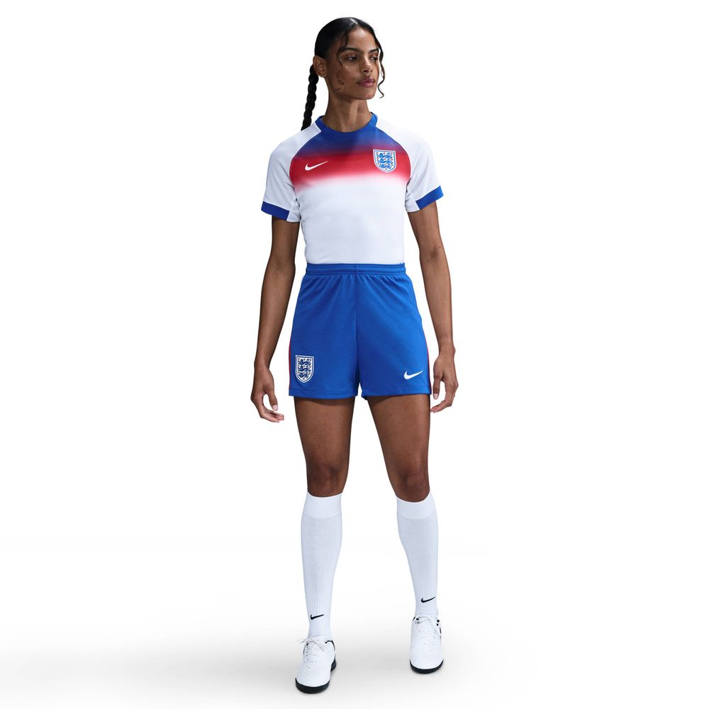 Nike England 25/26 Stadium Heim Replika-Fußballshorts mit Dri-FIT-Technologie Damen - Hyper Royal / White