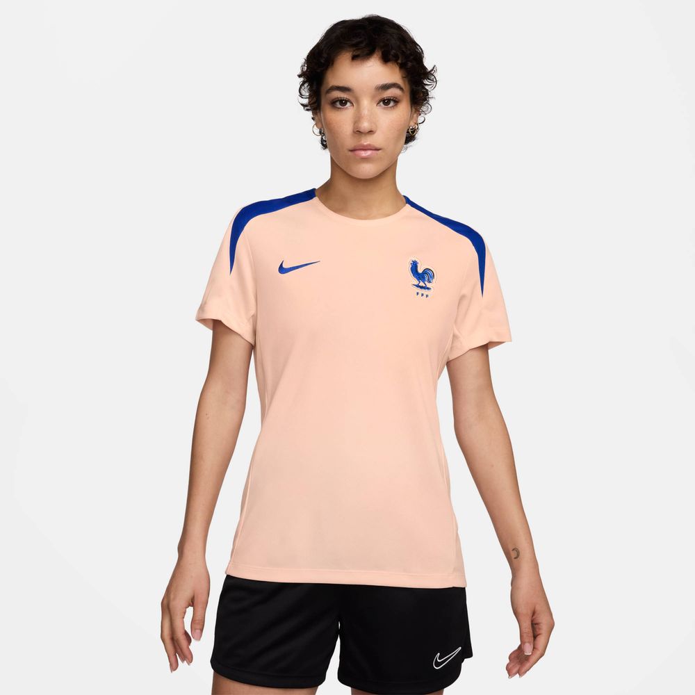 Nike Fff W Nk Df Strk Ss Top K - washed coral/bright blue/bright blu