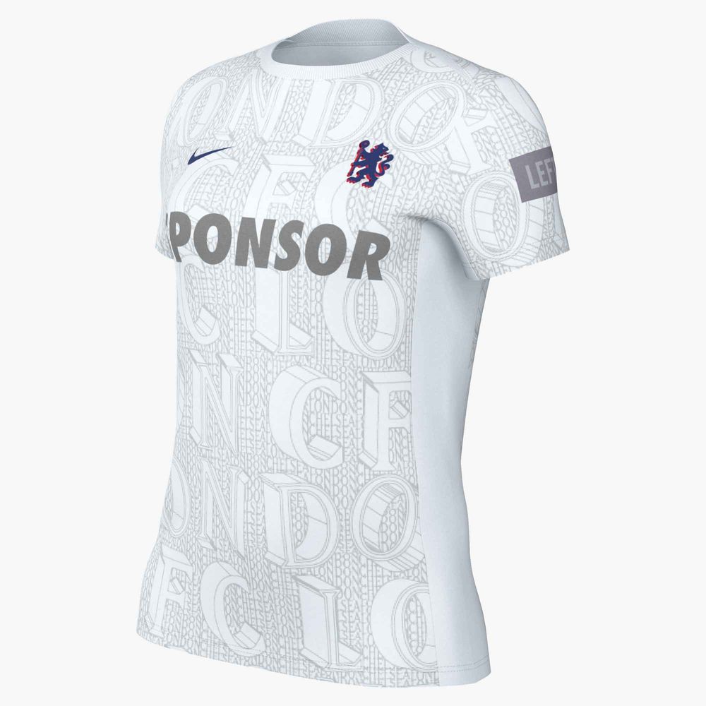 Nike Cfc Wnk Df Acdpr Ss Top K Pm - white/pure platinum/rush blue