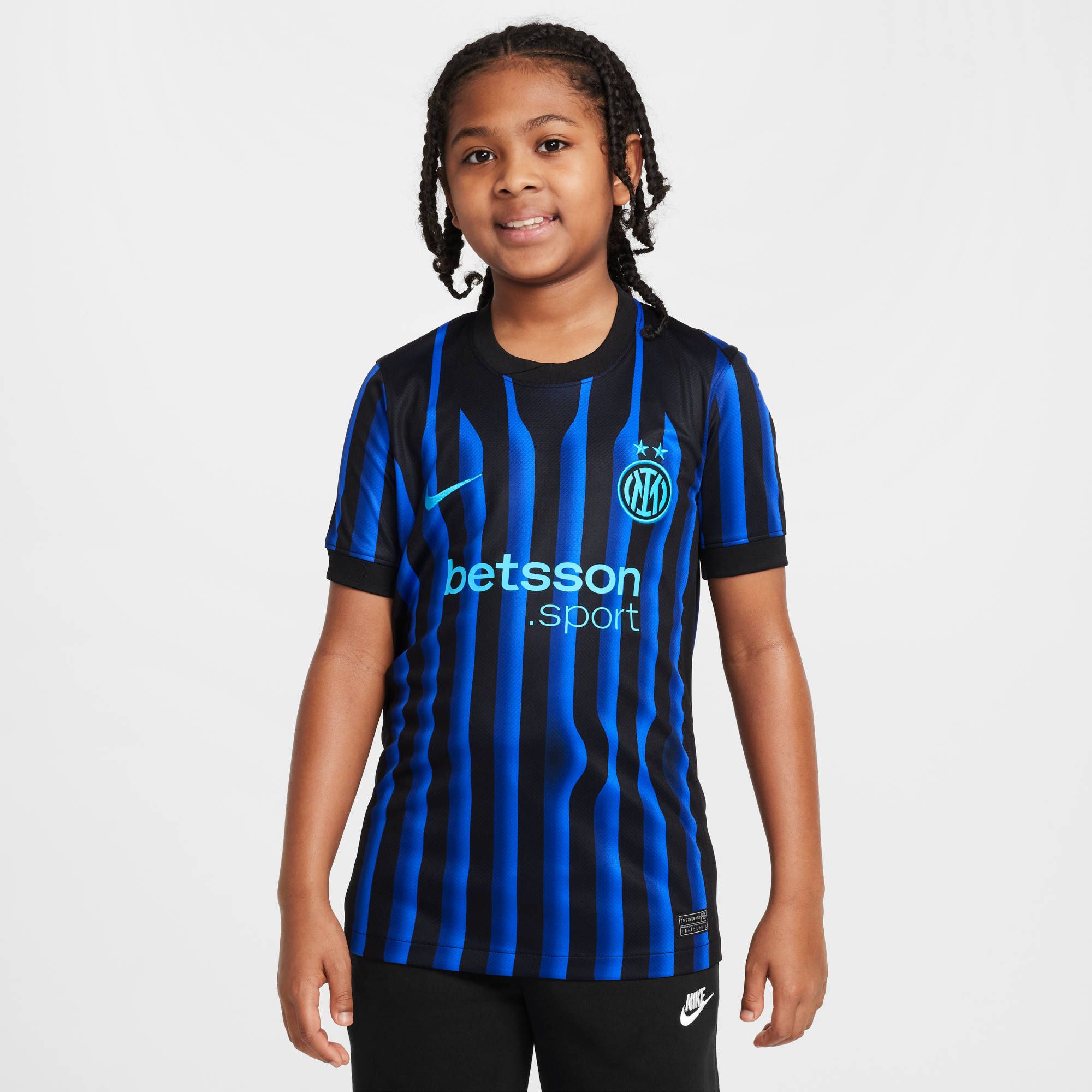 Nike Inter Y Kinder Nk Df Jsy Ss Stad Hm - lyon blue/black/chlorine blue
