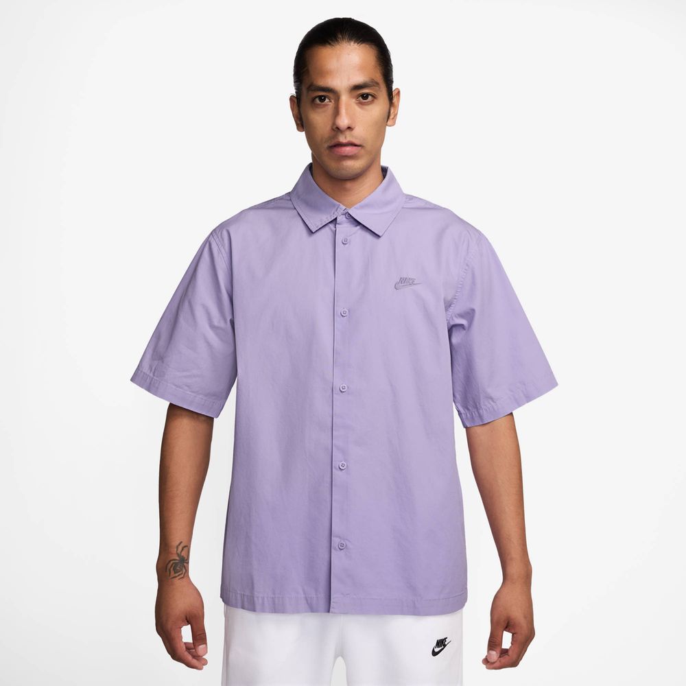 Nike M Nk Club Ss Btn Shirt Wsh Freizeitshirt