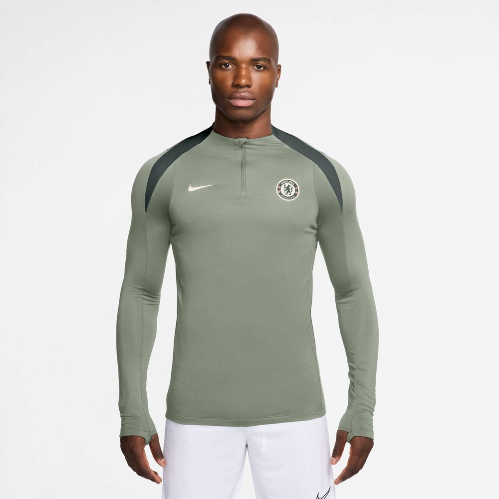 Nike Cfc M Nk Df Strk Drill Top K - jade horizon/outdoor green/phantom