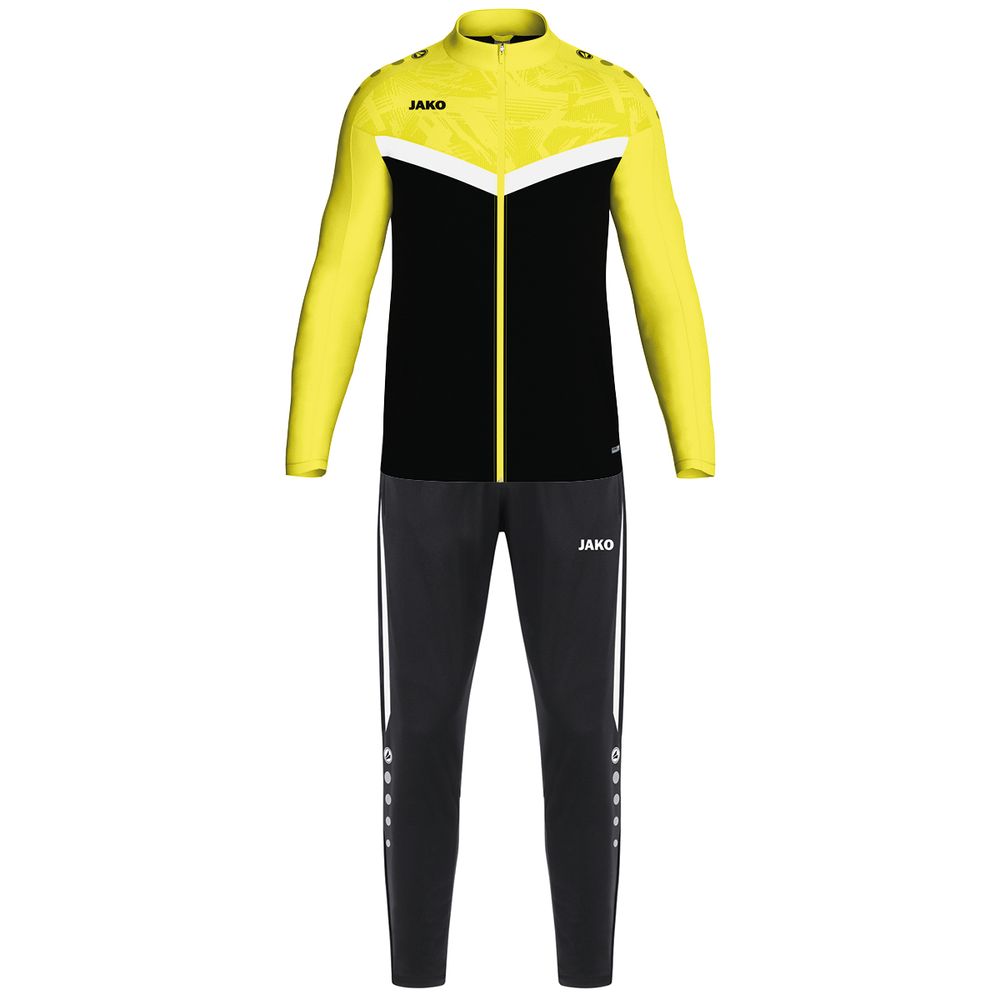 Jako Polyesteranzug Iconic - schwarz/soft yellow