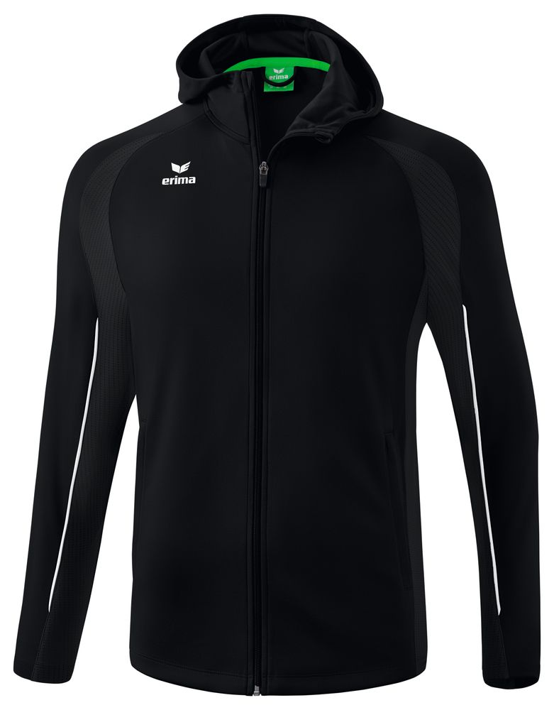 Erima LIGA STAR training jacket with hood - black/white