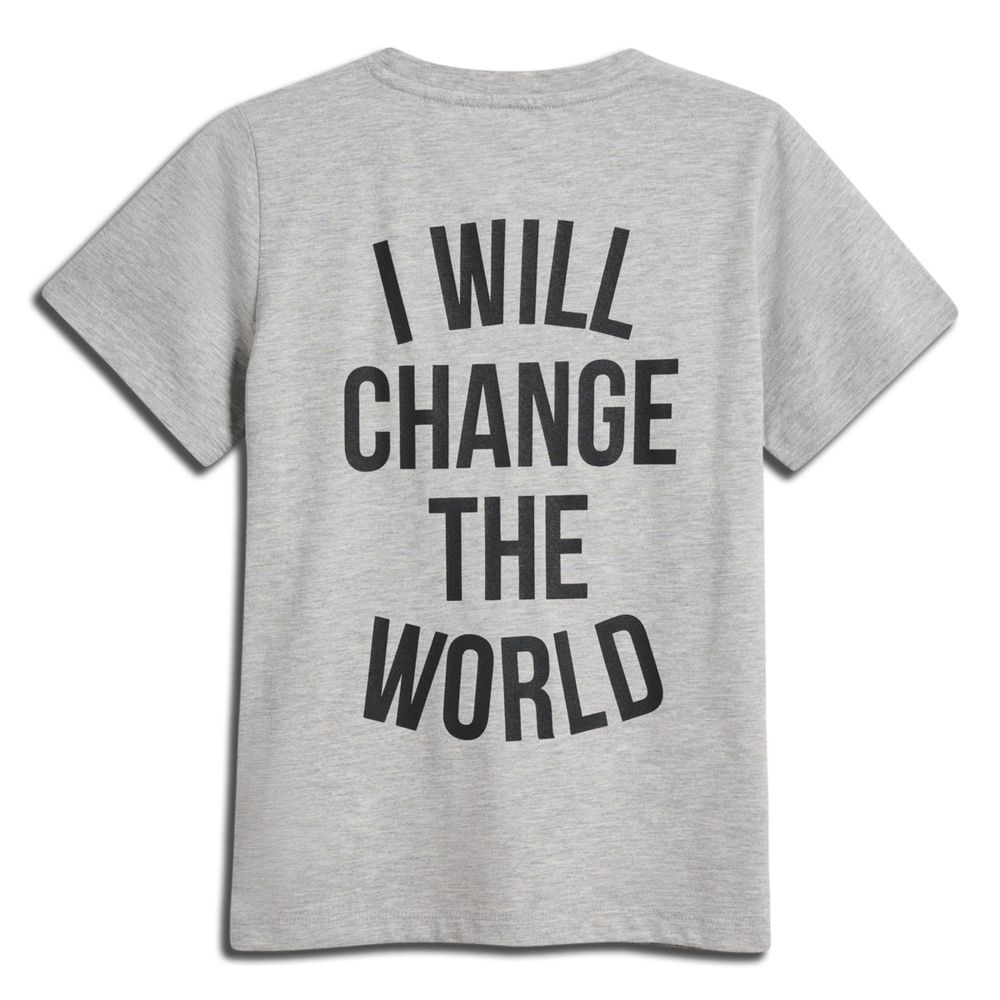 Hummel stmREVOLUTION T-SHIRT S/S - GREY MELANGE - 104 - grey melange