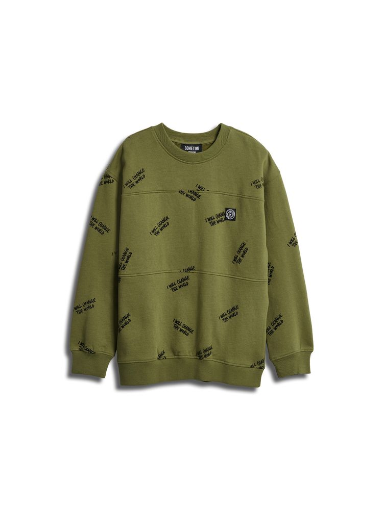 Hummel stsMILOS SWEATSHIRT - OLIVE BRANCH - 104 - olive branch