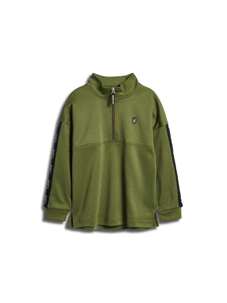 Hummel stsCOLE HALF ZIP - OLIVE BRANCH - 104 - olive branch