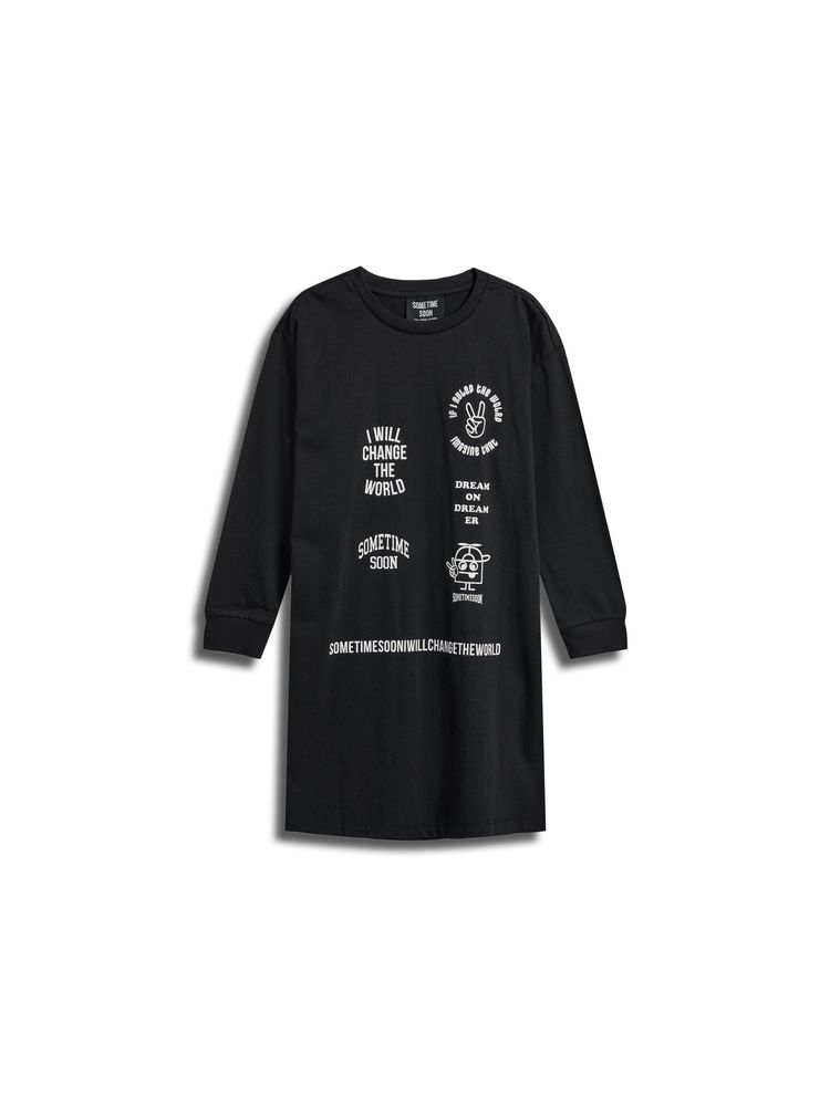 Hummel stsOLGA DRESS LS - BLACK - 104 - black