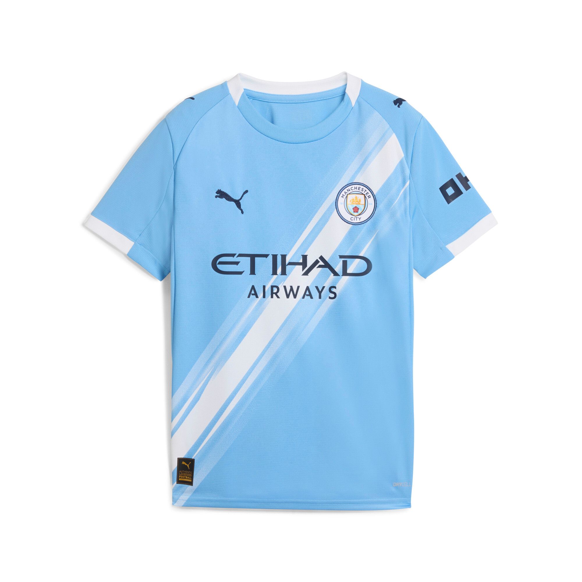 Puma MCFC Home Jersey Replica Jr - blau