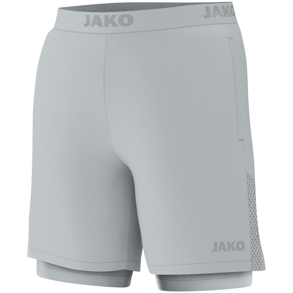 Jako 2-In-1 Short Power - hellgrau