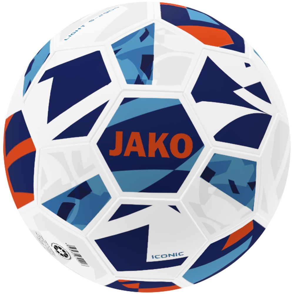 Jako Lightball Iconic - weiß/navy/neonorange, 290g