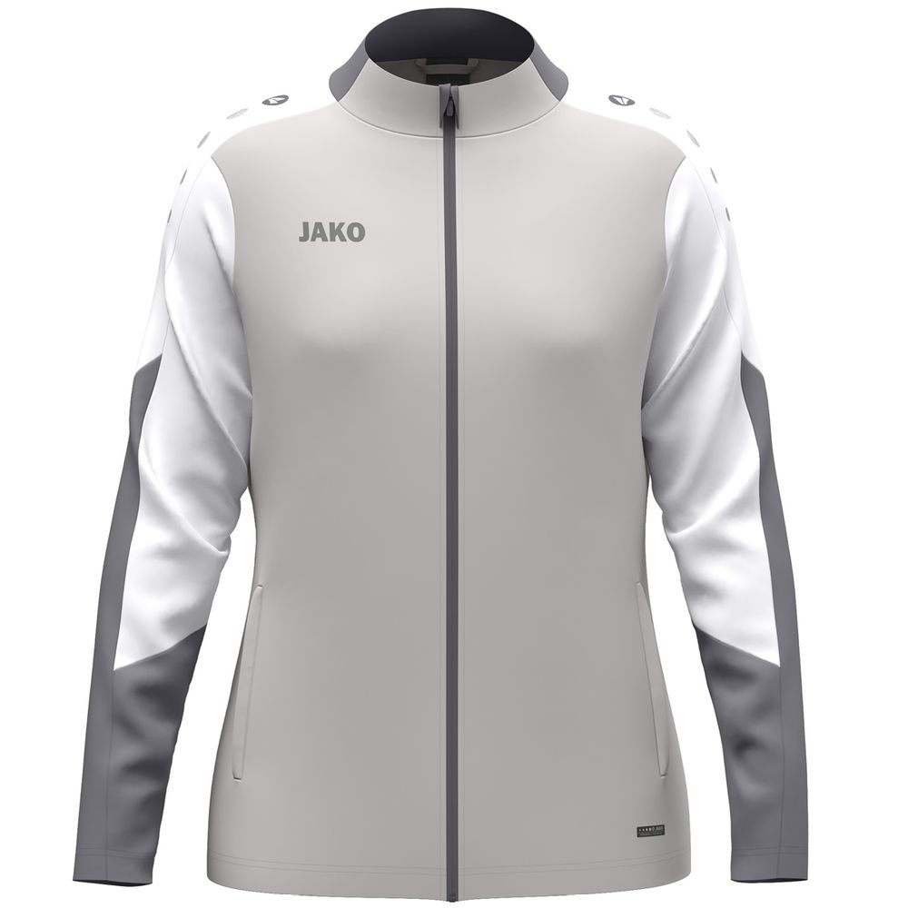 Jako Polyesterjacke Dynamic Damen - hellgrau/weiß/grau