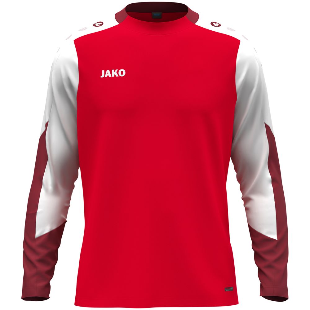 Jako Longsleeve Dynamic - rot/weiß/dunkelrot