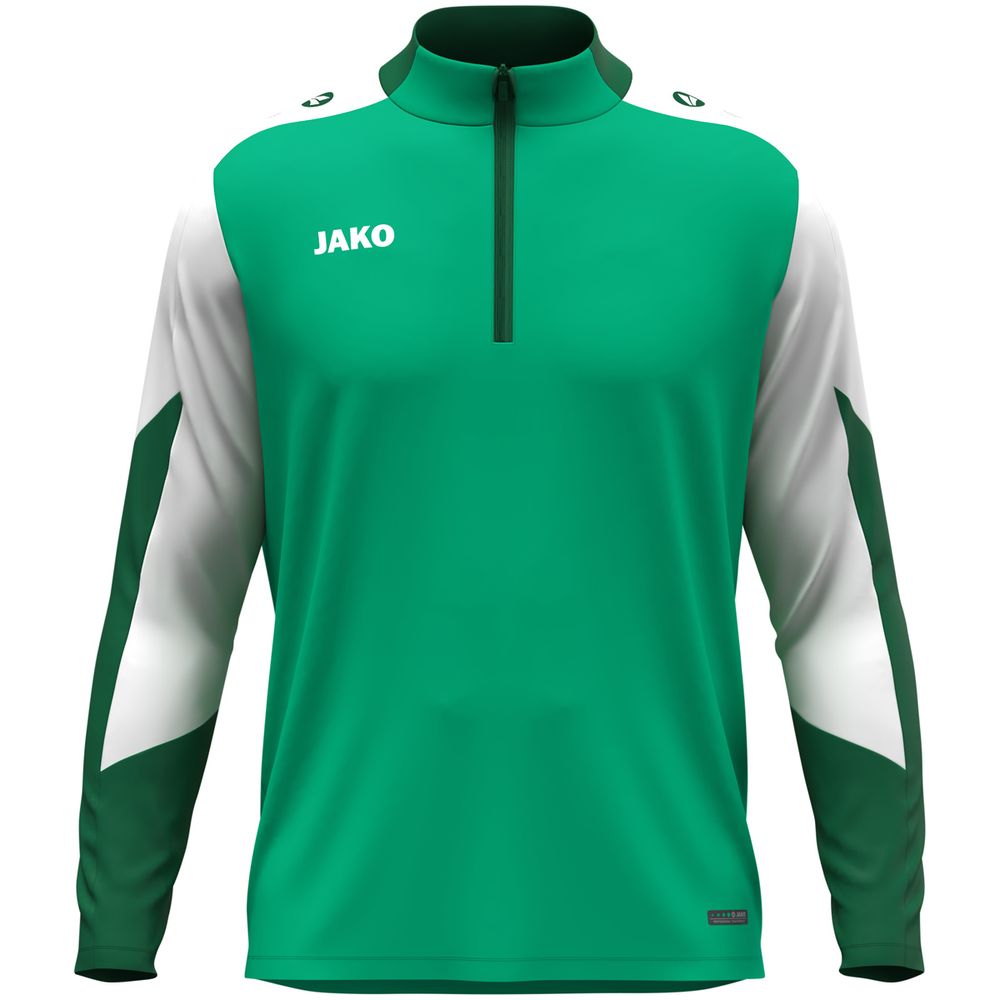 Jako Ziptop Dynamic - grün/weiß/dunkelgrün
