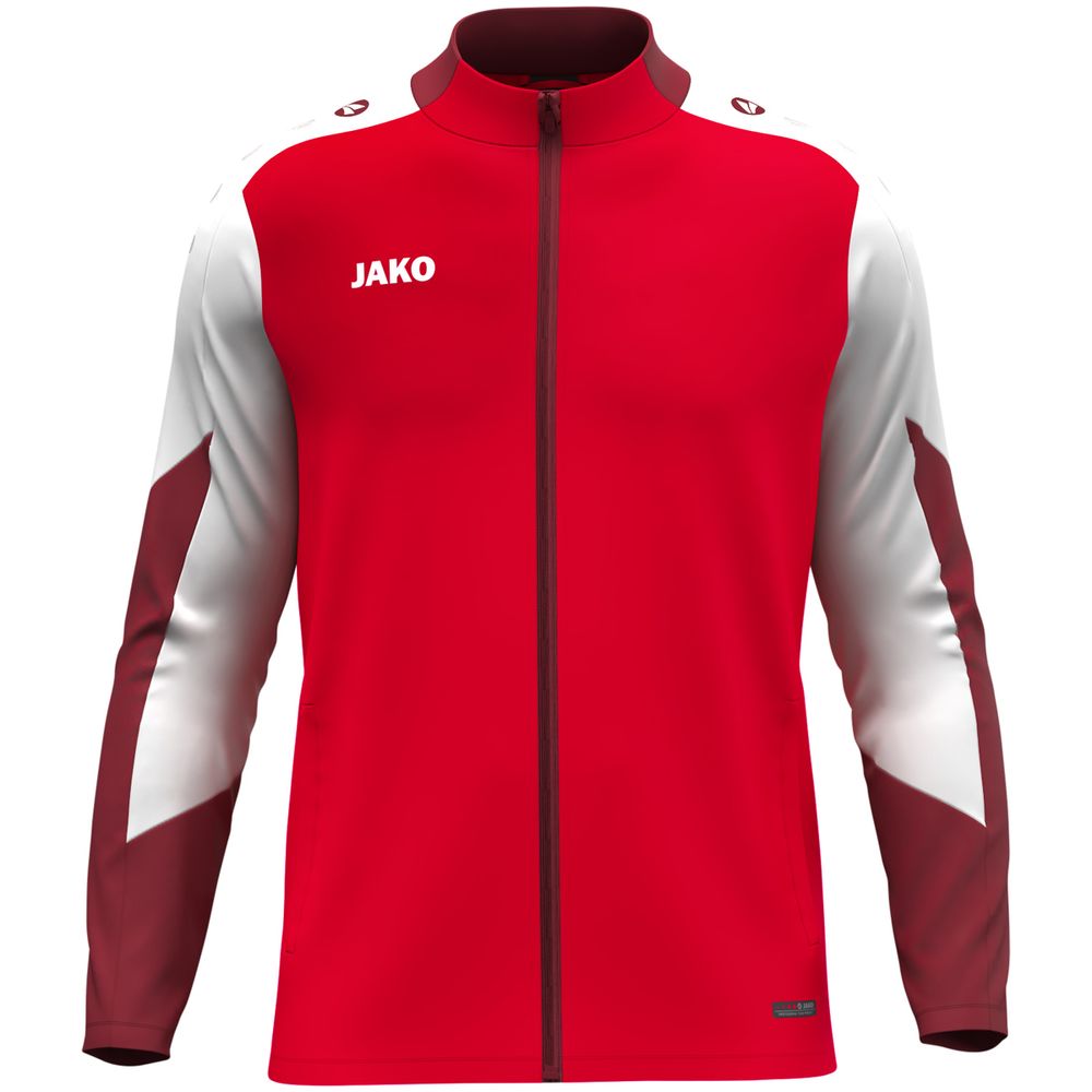 Jako Polyesterjacke Dynamic - rot/weiß/dunkelrot