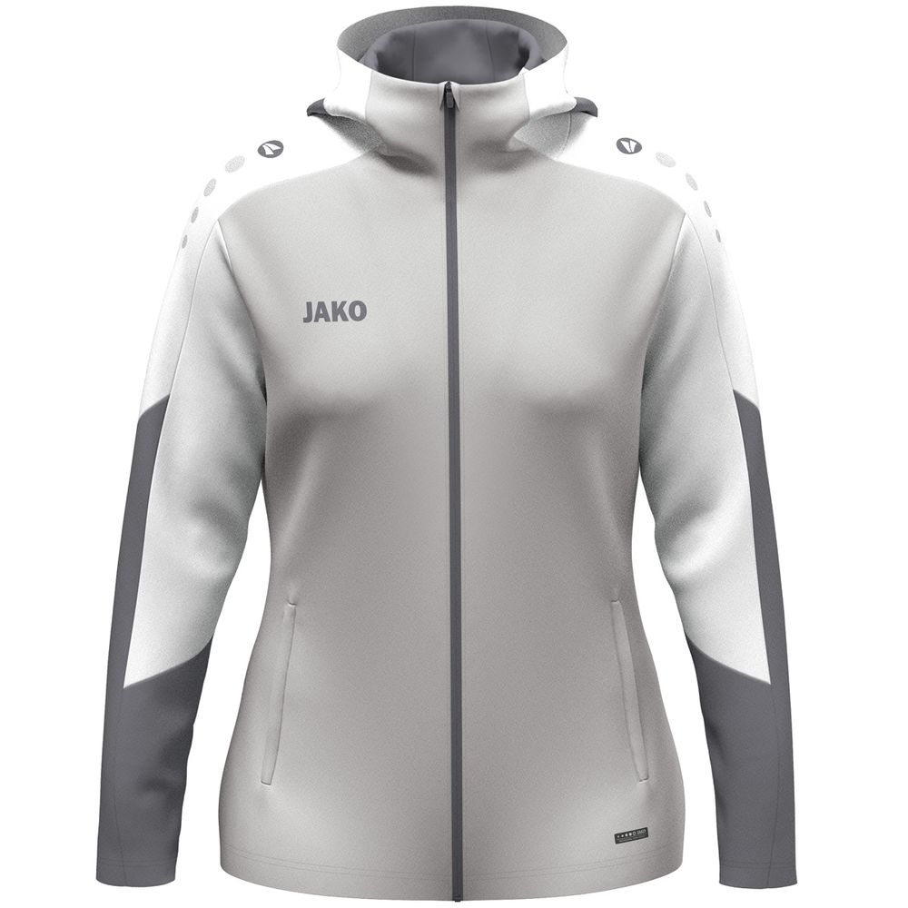 Jako Kapuzenjacke Dynamic Damen - hellgrau/weiß/grau