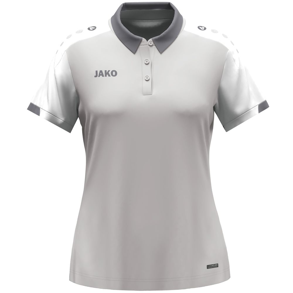 Jako Polo Dynamic Damen - hellgrau/weiß/grau