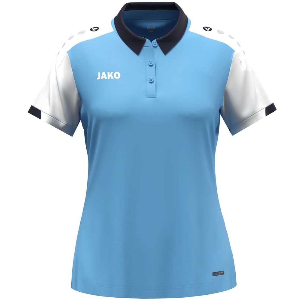 Jako Polo Dynamic Damen - skyblue/weiß/marine