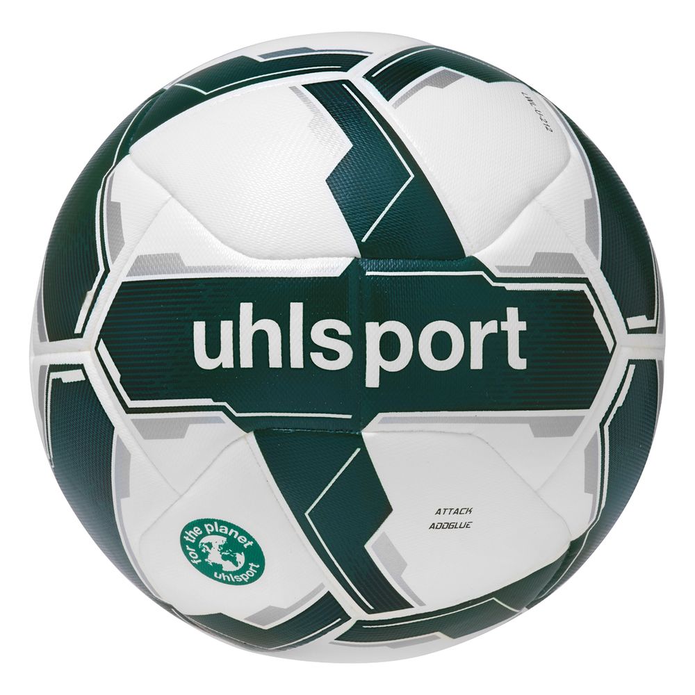 Uhlsport Attack Addglue For The Planet - weiß/dunkelgrün/silber