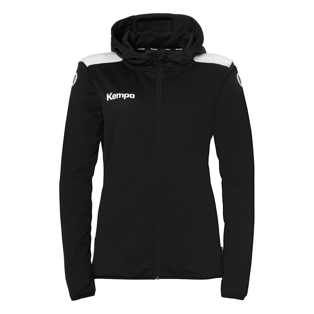 Kempa Emotion 27 Kapuzenjacke Damen - schwarz/weiß