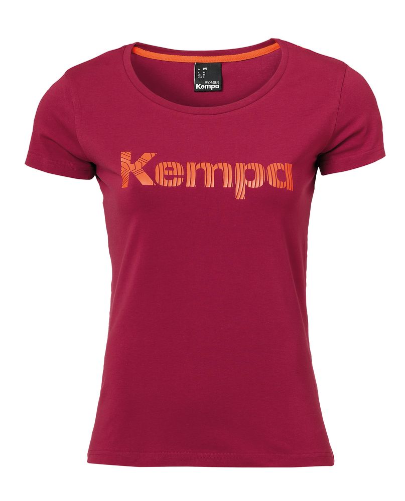 Kempa Graphic T-Shirt Women - deep rot