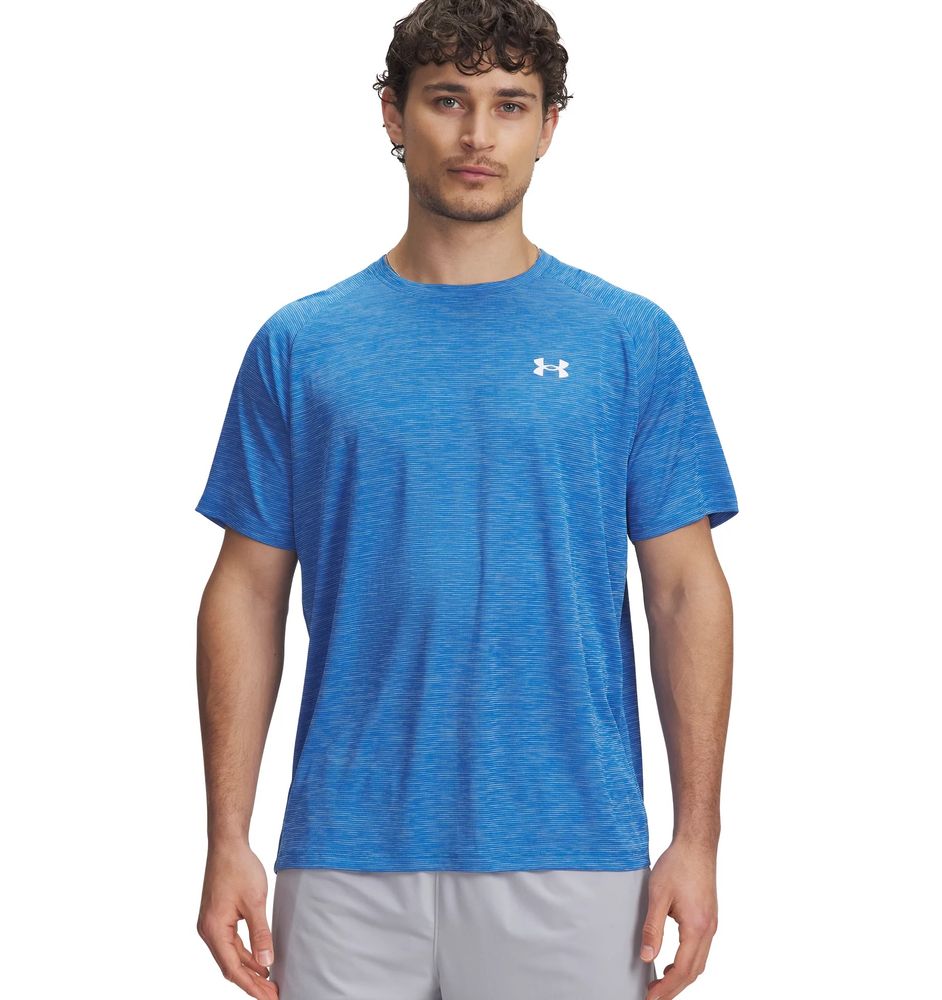 Under Armour Ua Tech Textured Ss - blue atlantis