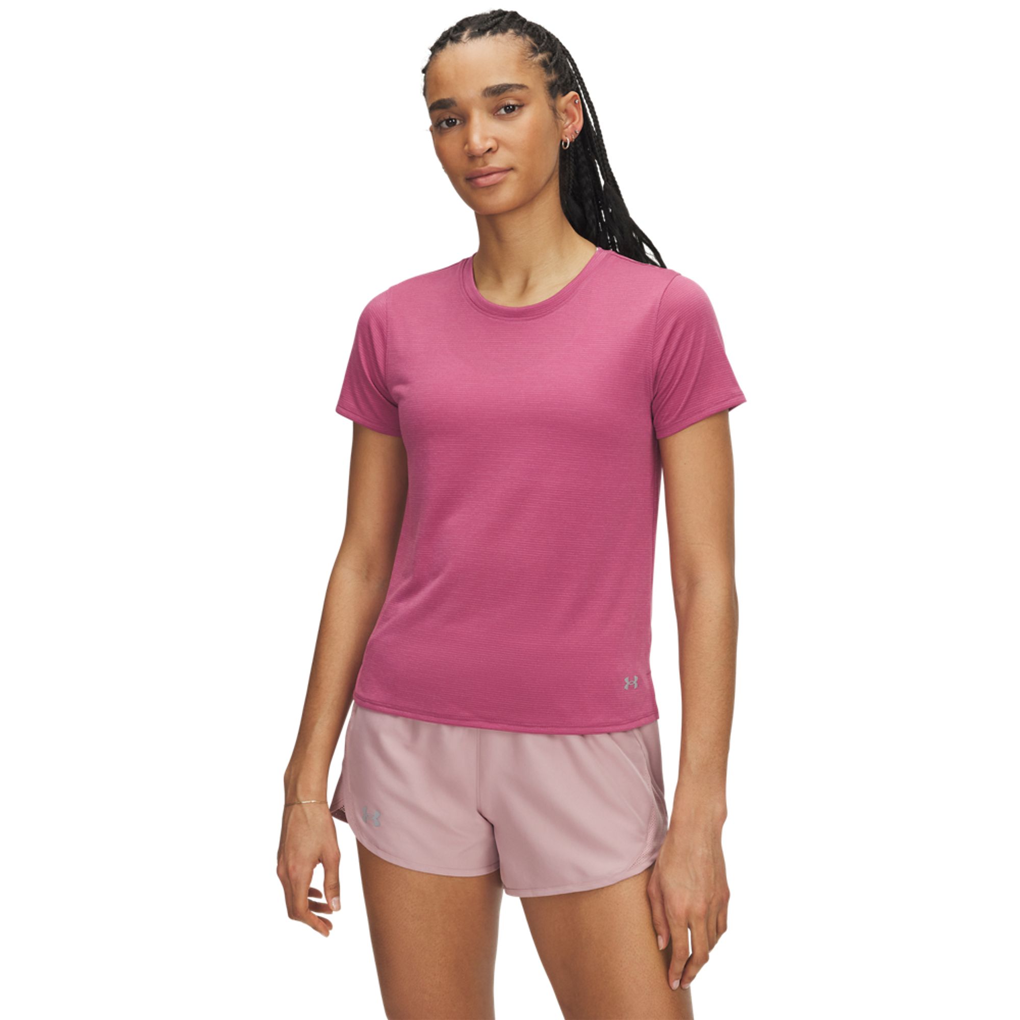 Under Armour Ua Launch Shortsleeve - fuchsia dusk