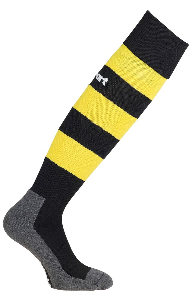 Uhlsport TEAM PRO ESSENTIAL STRIPE SOCKS - schwarz/limonengelb