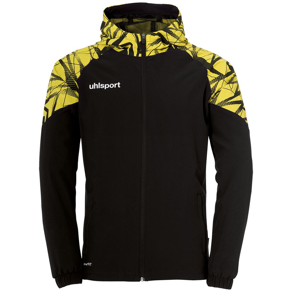 Uhlsport Goal 25 Evo Woven Hood Jacket - schwarz/limonengelb