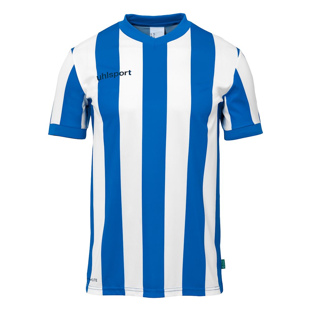 Uhlsport Retro Stripe Shirt Kurzarm - azurblau/weiß