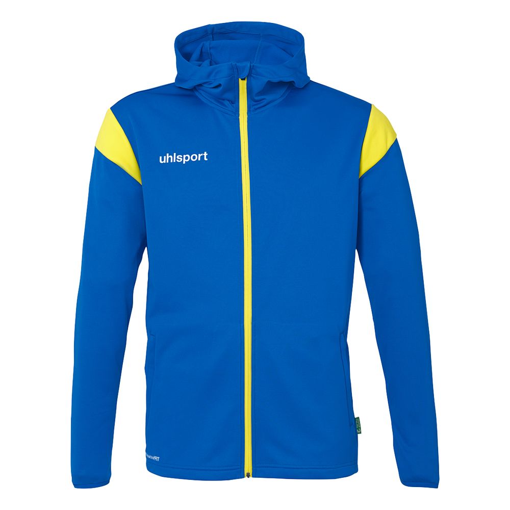 Uhlsport Squad 27 Track Hood Jacke - azurblau/limonengelb