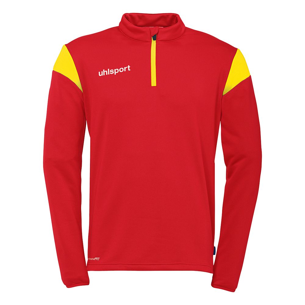 Uhlsport Squad 27 1/4 Zip Top - rot/limonengelb