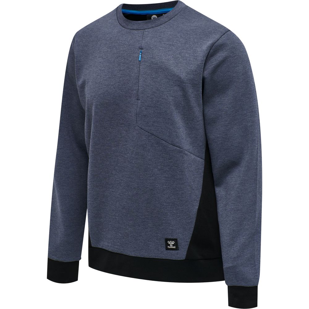 Hummel hmlTROPPER SWEATSHIRT - BLACK IRIS MELANGE