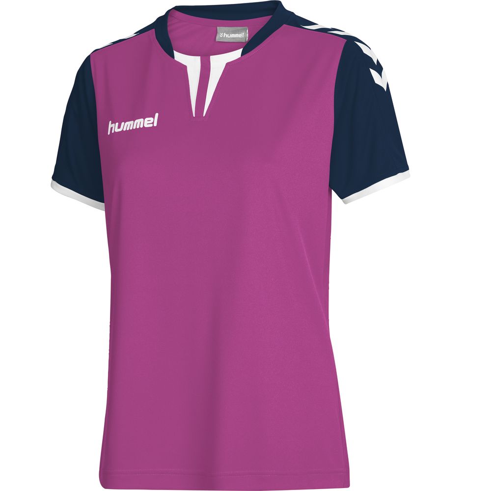 Hummel CORE WOMENS SS JERSEY - ROSE VIOLET/MARINE PR