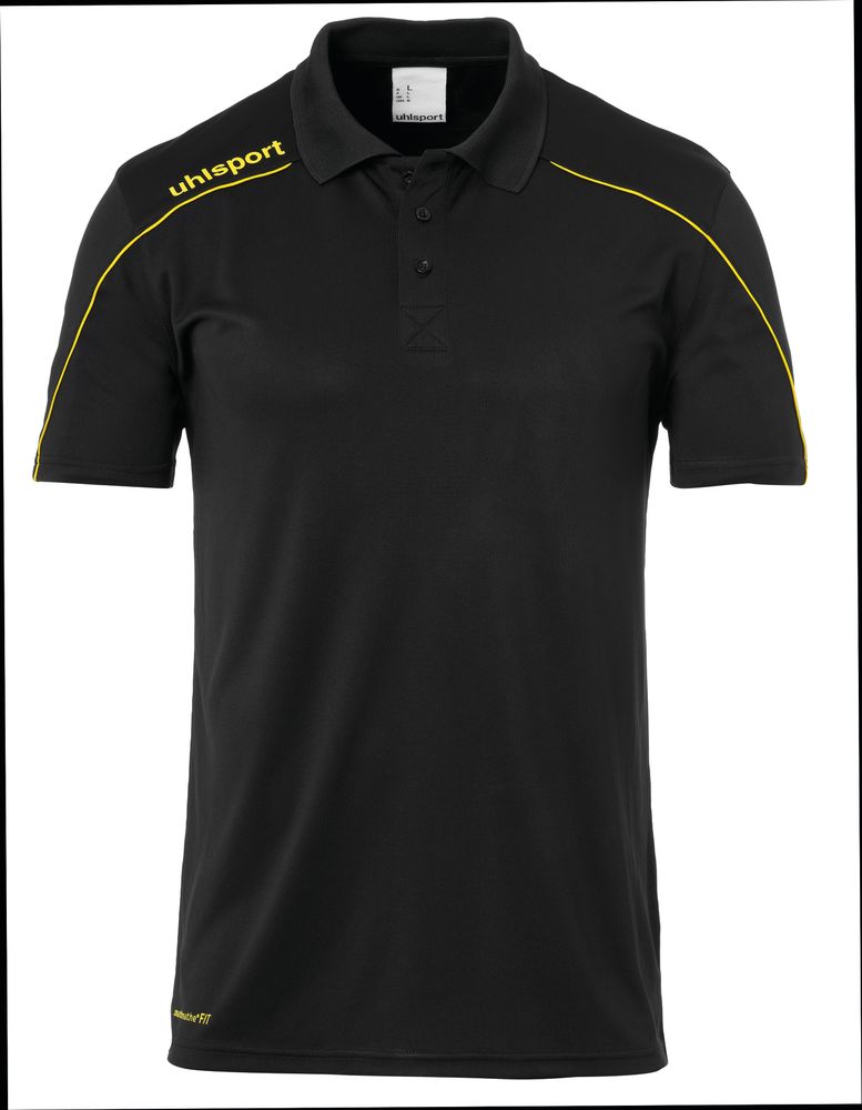 Uhlsport Stream 22 POLO SHIRT - schwarz/limonengelb