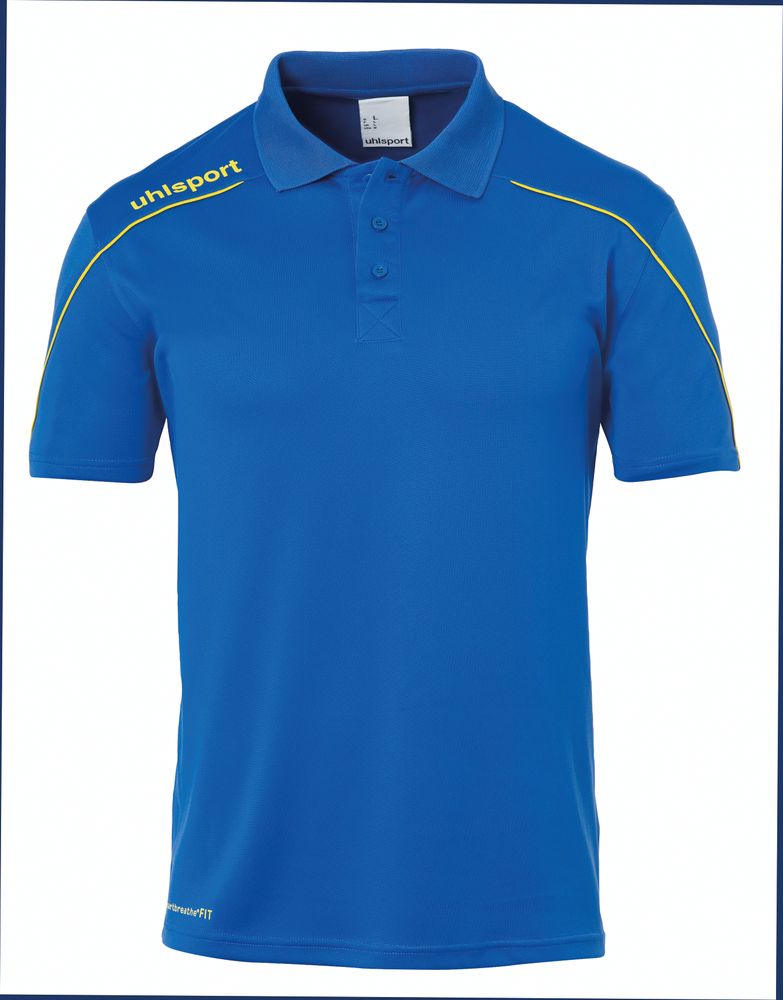 Uhlsport Stream 22 POLO SHIRT - azurblau/limonengelb