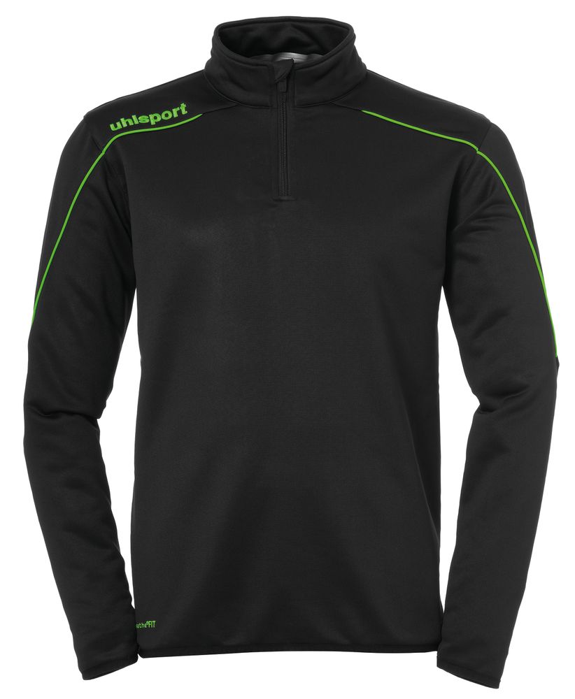 Uhlsport Stream 22 1/4 ZIP TOP - schwarz/fluo grün