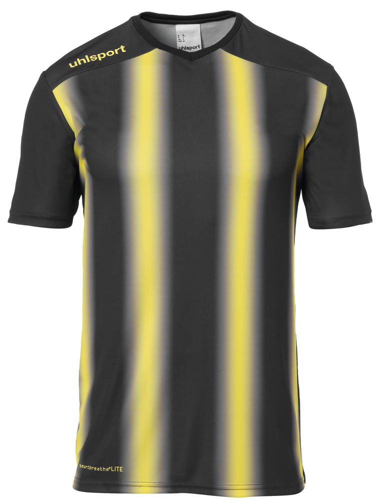 Uhlsport STRIPE 2.0 TRIKOT KURZARM - schwarz/limonengelb