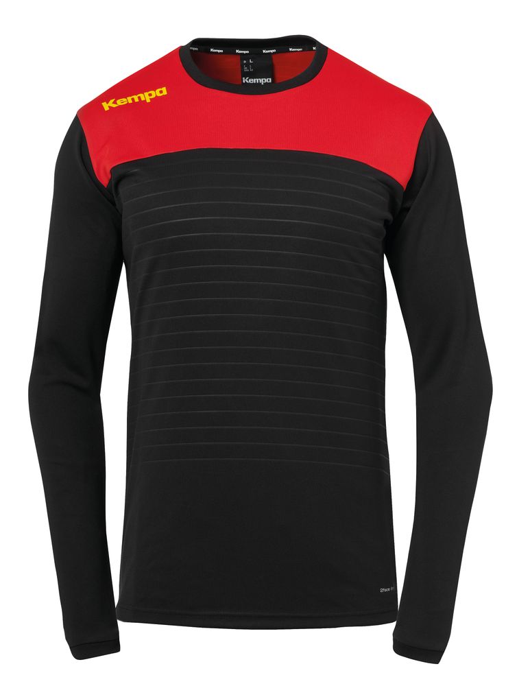 Kempa EMOTION 2.0 LANGARMSHIRT - schwarz/rot/gelb