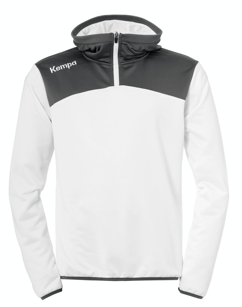Kempa EMOTION 2.0 QUARTER ZIP HOODY - weiß/anthra