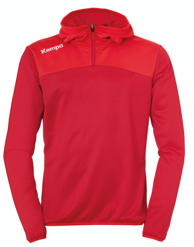 Kempa EMOTION 2.0 QUARTER ZIP HOODY - chilirot/rot