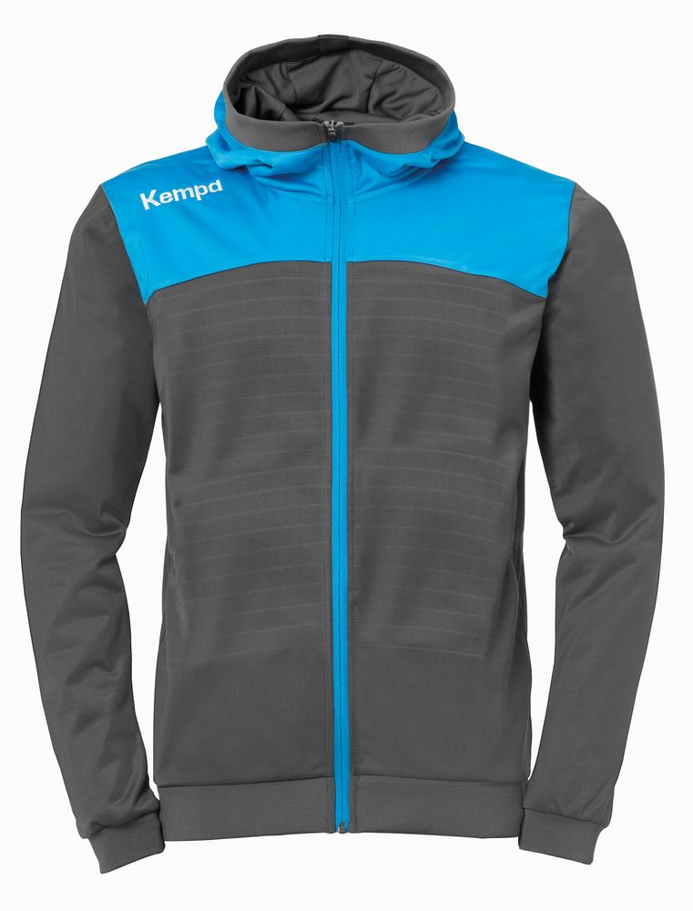 Kempa EMOTION 2.0 HOOD JACKET - anthra/kempablau