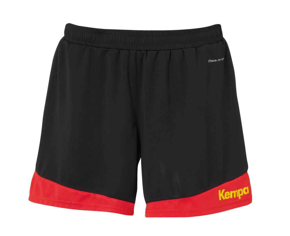 Kempa EMOTION 2.0 SHORTS WOMEN - schwarz/rot/gelb