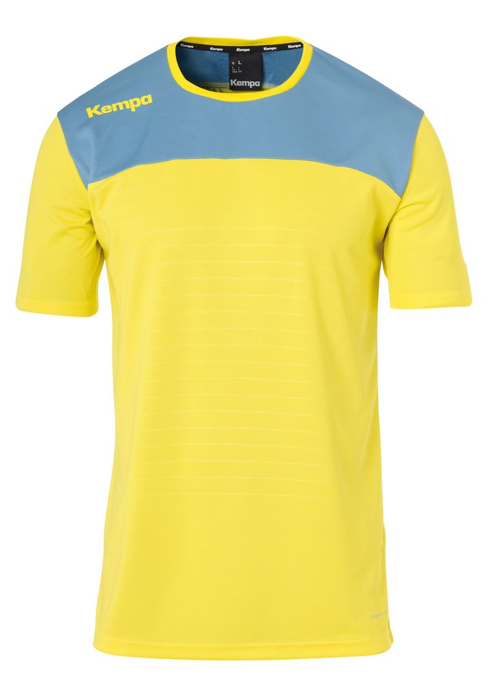 Kempa EMOTION 2.0 SHIRT - limonengelb/dove blau