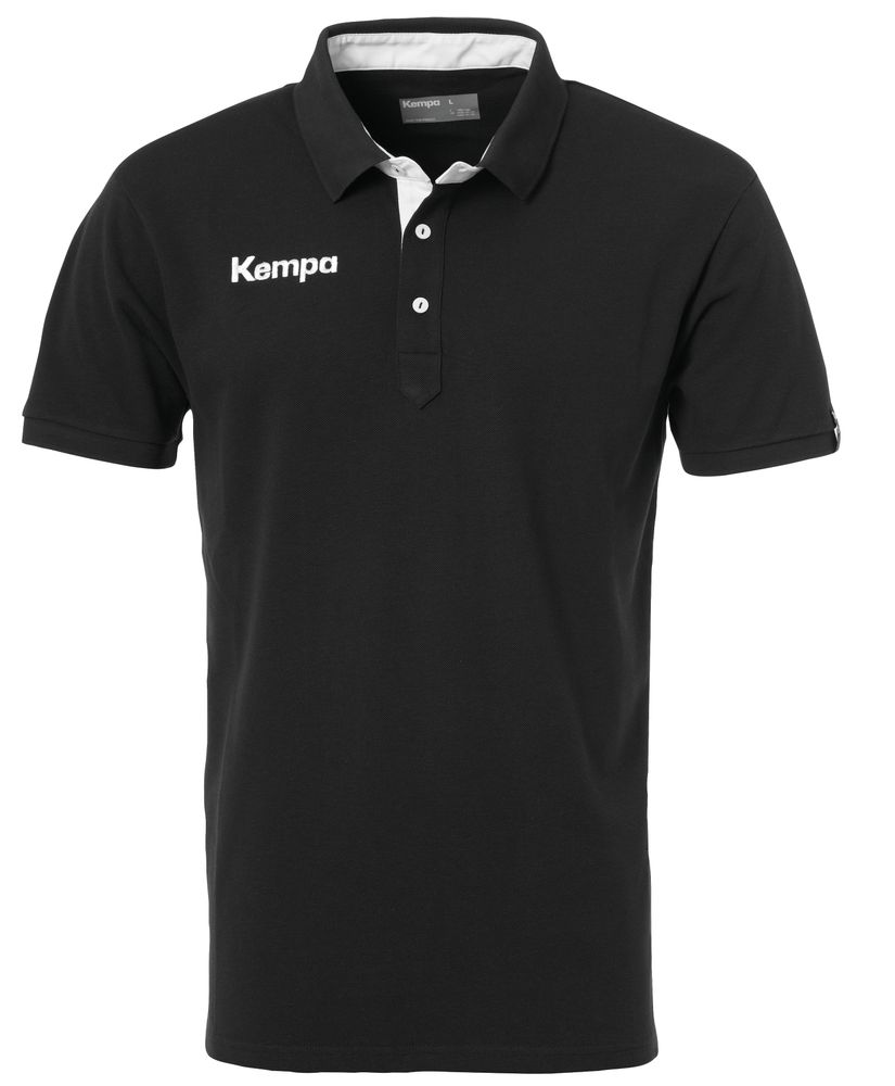 Kempa PRIME POLO SHIRT - schwarz/weiß