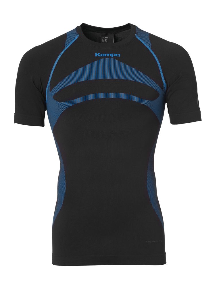 Kempa ATTITUDE PRO SHORTSLEEVE - schwarz/kempablau