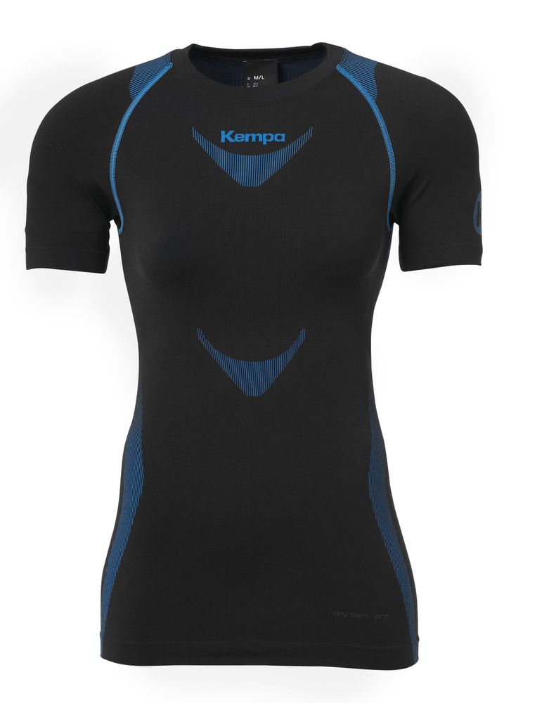 Kempa ATTITUDE PRO SHORTSLEEVE WOMEN - schwarz/kempablau