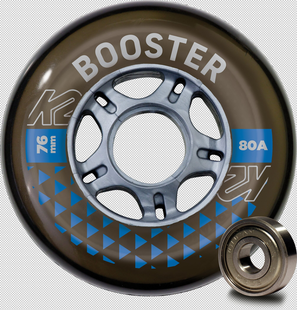 K2 Booster 76 Mm 80a Wheel 8-pack,black - black