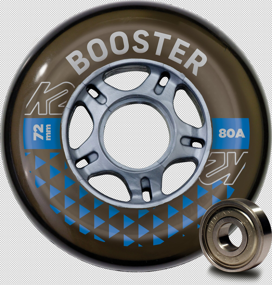 K2 Booster 72 Mm 80a Wheel 8-pack,black - black